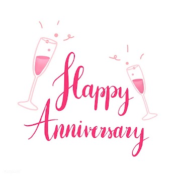 Pink happy Anniversary typography vector | Free stock vector - 511802