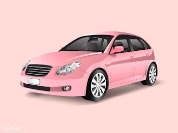 Pink hatchback car in a pink background vecto.. | Free stock vector - 540335