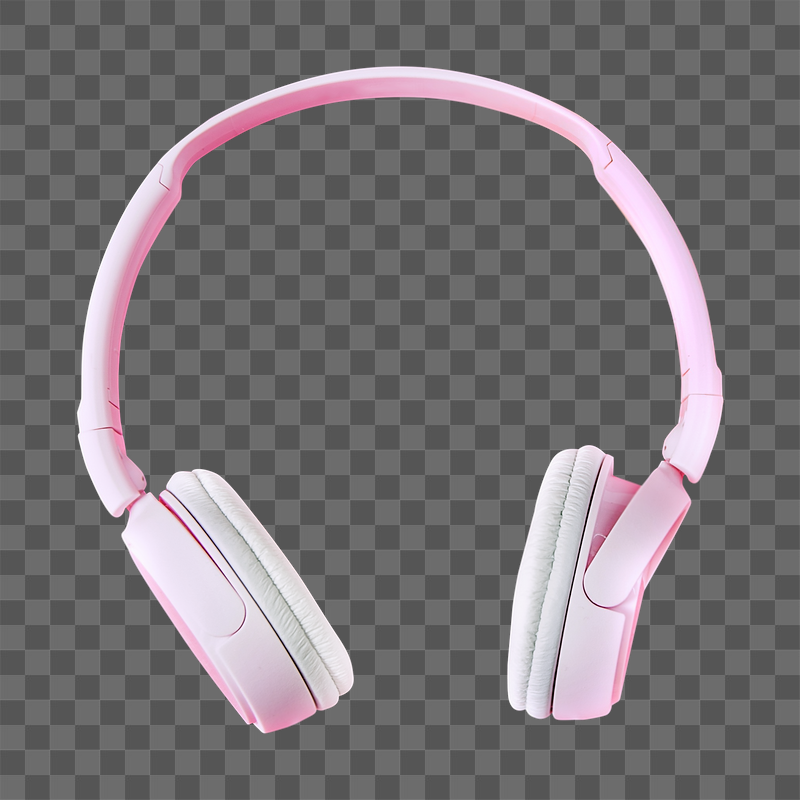 Pink headphone png, transparent background | Free PNG - rawpixel