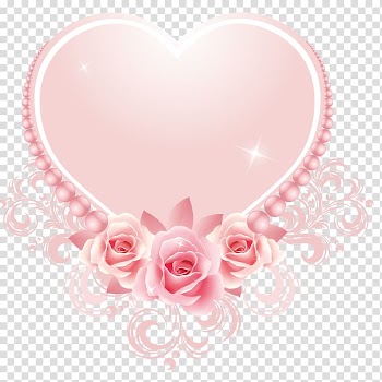 Pink heart 3D , Pink Rose, Heart-shaped rose frame transparent background PNG clipart