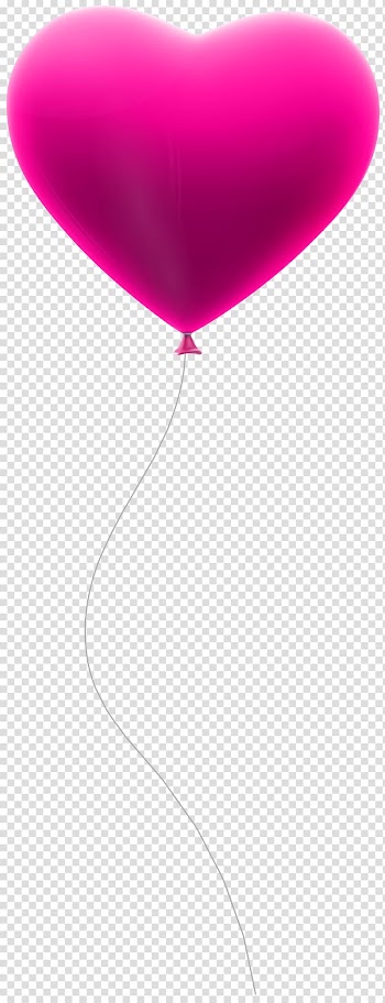 Pink heart balloon illustration, Heart Red Balloon, Pink Heart Balloon transparent background PNG clipart
