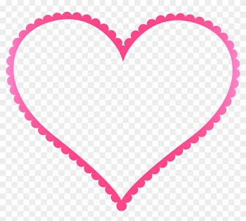Pink Heart Border Frame Transparent Png Clip Art - Heart Border Png