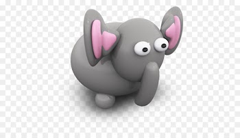 pink heart elephants and mammoths snout - ElephantPorcelaine 