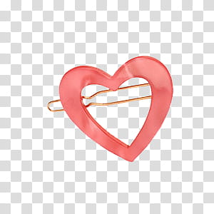 , pink heart hair pin transparent background PNG clipart