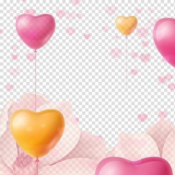 Pink Heart, Heart Balloon transparent background PNG clipart