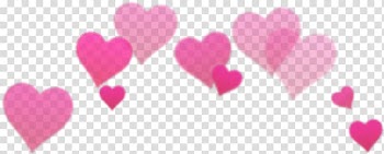 Pink heart illustration, graphic filter Snapchat Android, Sticker transparent background PNG clipart