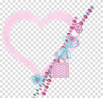 Pink heart illustration, Heart Pink Shape, Hand-painted floral border floral border celebration creative transparent background PNG clipart
