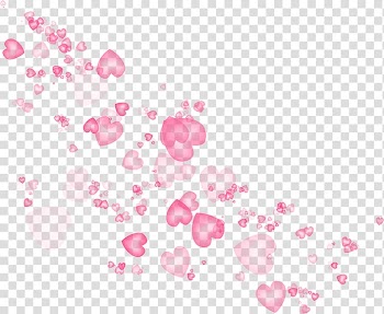 Pink heart illustration, Heart Romance, Pink hearts floating transparent background PNG clipart