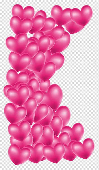 Pink heart lot illustration, Heart , Valentines Day Pink Hearts Decor transparent background PNG clipart