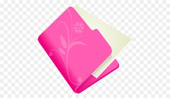 pink heart magenta - Folder flower pink 