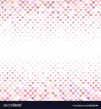 Pink heart pattern background - valentines day vector image