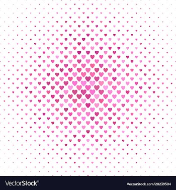 Pink heart pattern background - valentines day vector image