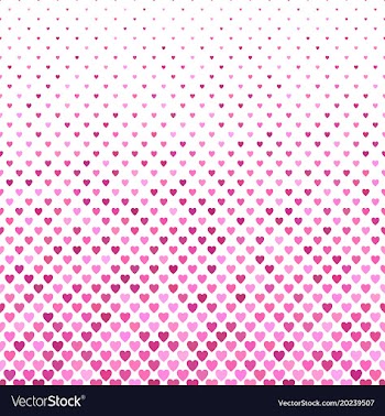 Pink heart pattern background - valentines day vector image