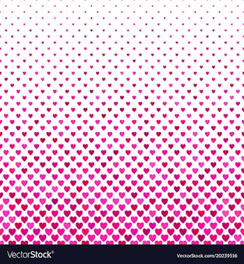 Pink heart pattern background - valentines day vector image