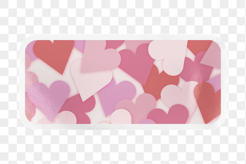Pink heart png pattern, rectangle | Free PNG - rawpixel