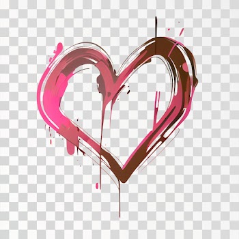 Pink Heart PNG, transparent backgroud