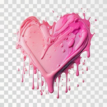 Pink Heart PNG, transparent backgroud