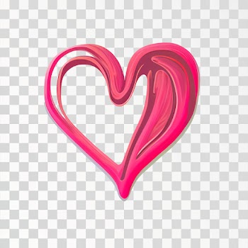 Pink Heart PNG, transparent backgroud