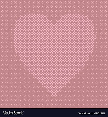 Pink heart shaped background from hearts vector image