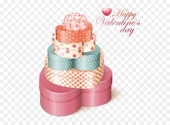 Pink heart-shaped gift box 