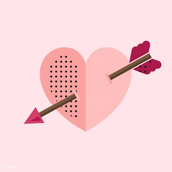 Pink heart with a cupid arrow icon | Free stock vector - 558349