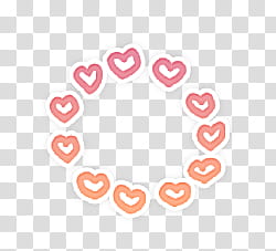 Pink hearts art transparent background PNG clipart