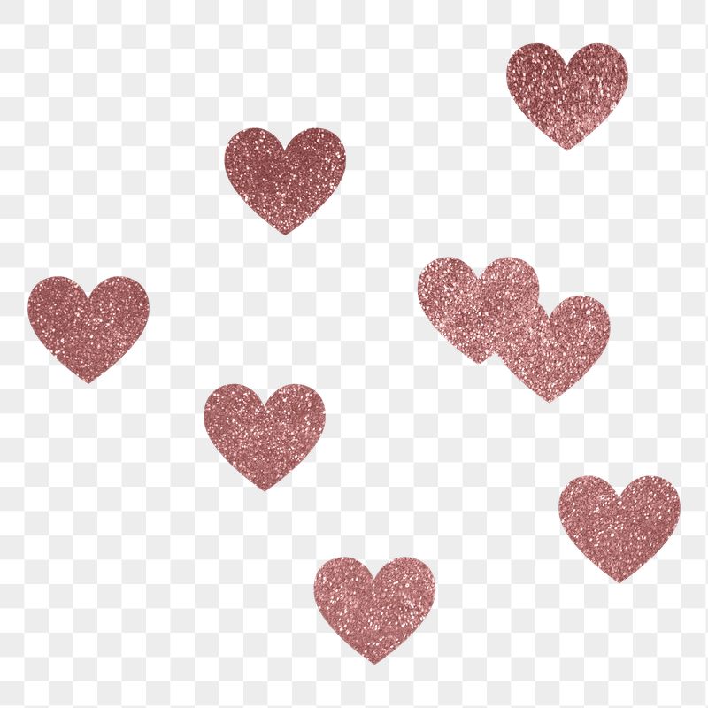 Pink hearts png sticker, glittery | Free PNG - rawpixel