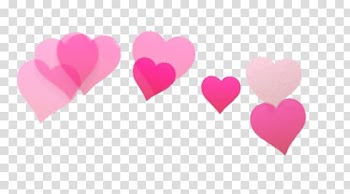 Pink hearts , Snapchat Filter Hearts transparent background PNG clipart