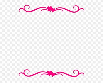 Pink Hearts Top Bottom Border Clip Art At Clker - Border Top And Bottom