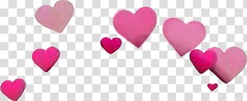 Pink hearts transparent background PNG clipart