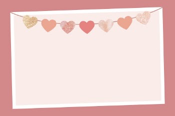 Pink hearts Valentine's frame background, | Free Vector - rawpixel