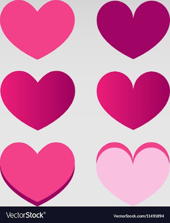 					Pink hearts vector image														