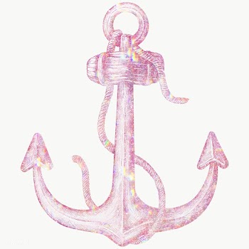 Pink holographic anchor design element | Free  transparent png - 2355974