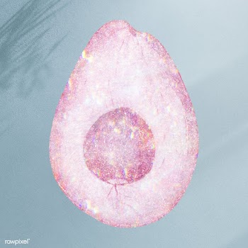 Pink holographic avocado sticker design resource illustration | Free  illustration - 2342787