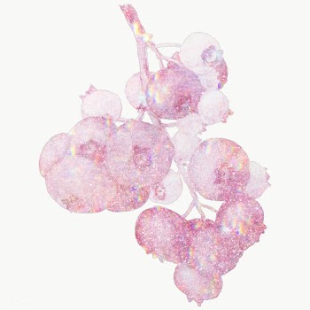 Pink holographic blueberries sticker design element | Free  transparent png - 2343456