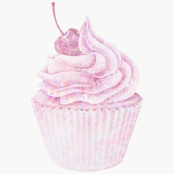 Pink holographic cherry cupcake design element | Free  transparent png - 2347827