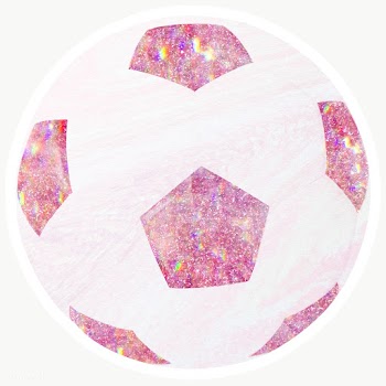 Pink holographic football sticker with a white border | Free  transparent png - 2356045