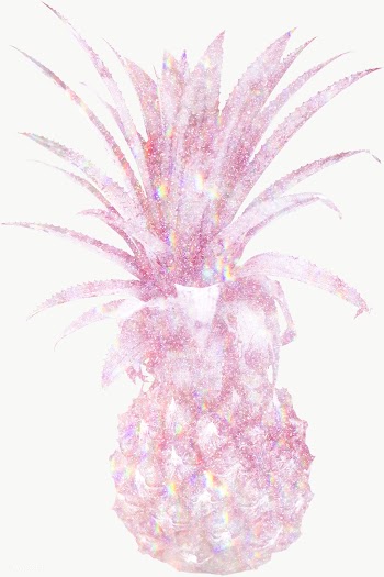 Pink holographic pineapple sticker design element | Free  transparent png - 2337850