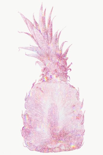 Pink holographic pineapple sticker design element | Free  transparent png - 2342751