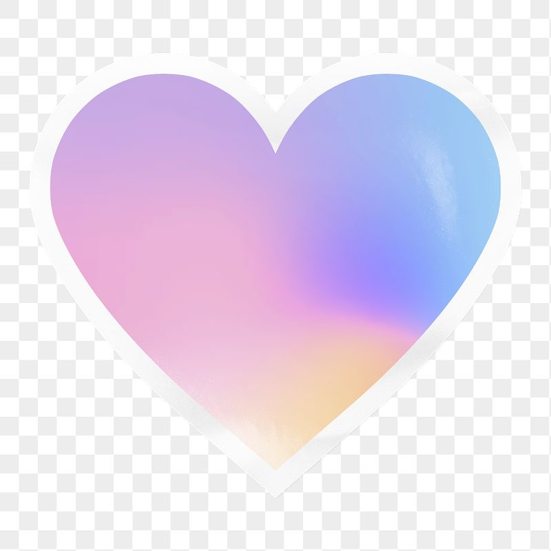 Pink holographic png heart badge | Free PNG - rawpixel
