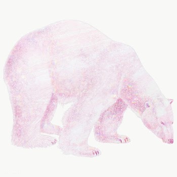 Pink holographic polar bear design element | Free  transparent png - 2355896