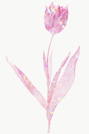 Pink holographic tulip design element | Free  transparent png - 2355961