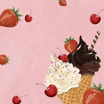 Pink ice-cream frame background, dessert | Free Photo Illustration - rawpixel