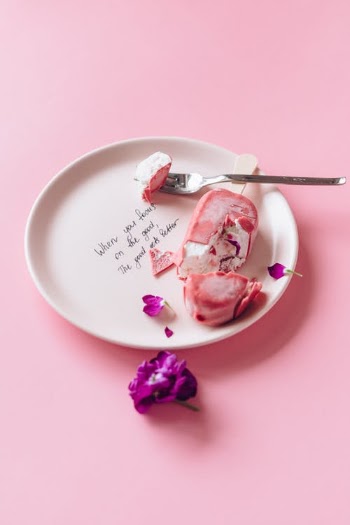 Pink Ice Cream on White Ceramic Plate · Free Stock Photo