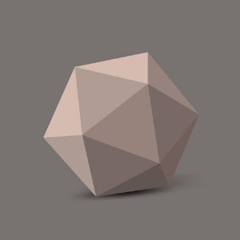 Pink icosahedron shape, 3D rendering | Free PSD - rawpixel
