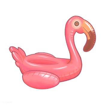 Pink inflatable beach flamingo toy | Free stock vector - 463779