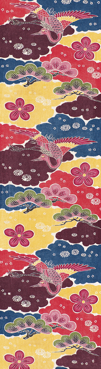 Pink Japanese crane pattern. Original | Free Photo Illustration - rawpixel