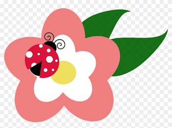 Pink Ladybug Clip Art - Ladybug On Flower Clipart