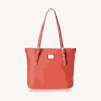 Pink leather tote sticker, fashion | Free PSD - rawpixel