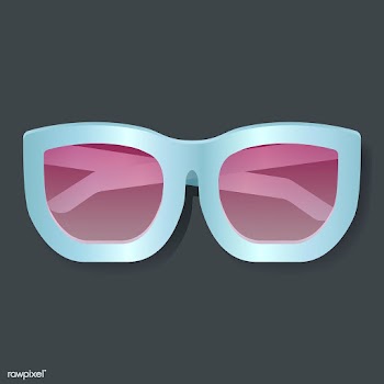 Pink Lens with Blue Frame Sunglasses Vector I.. | Free stock vector - 390599